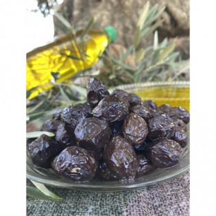 Yağlı Siyah Basma Zeytin 5 KG.