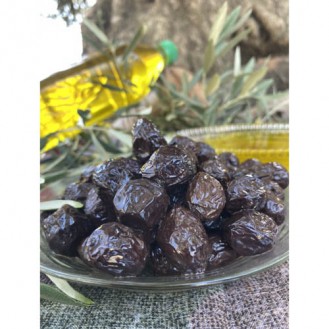 Yağlı Siyah Basma Zeytin 1 KG.